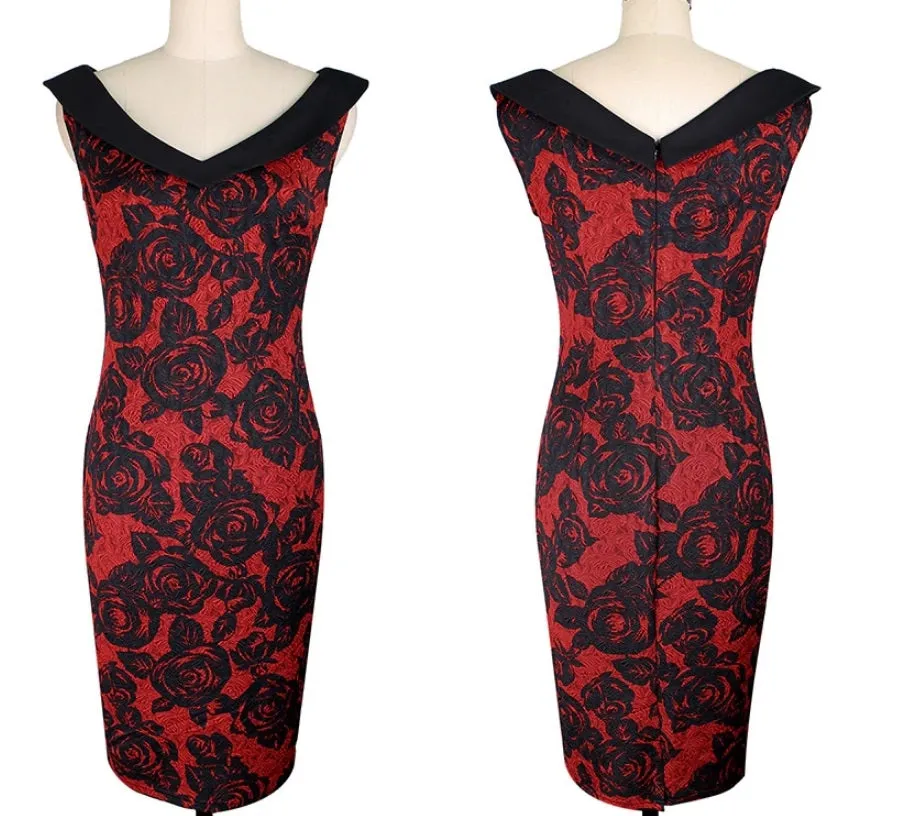 Vestido Floral Tubinho Ombro a Ombro