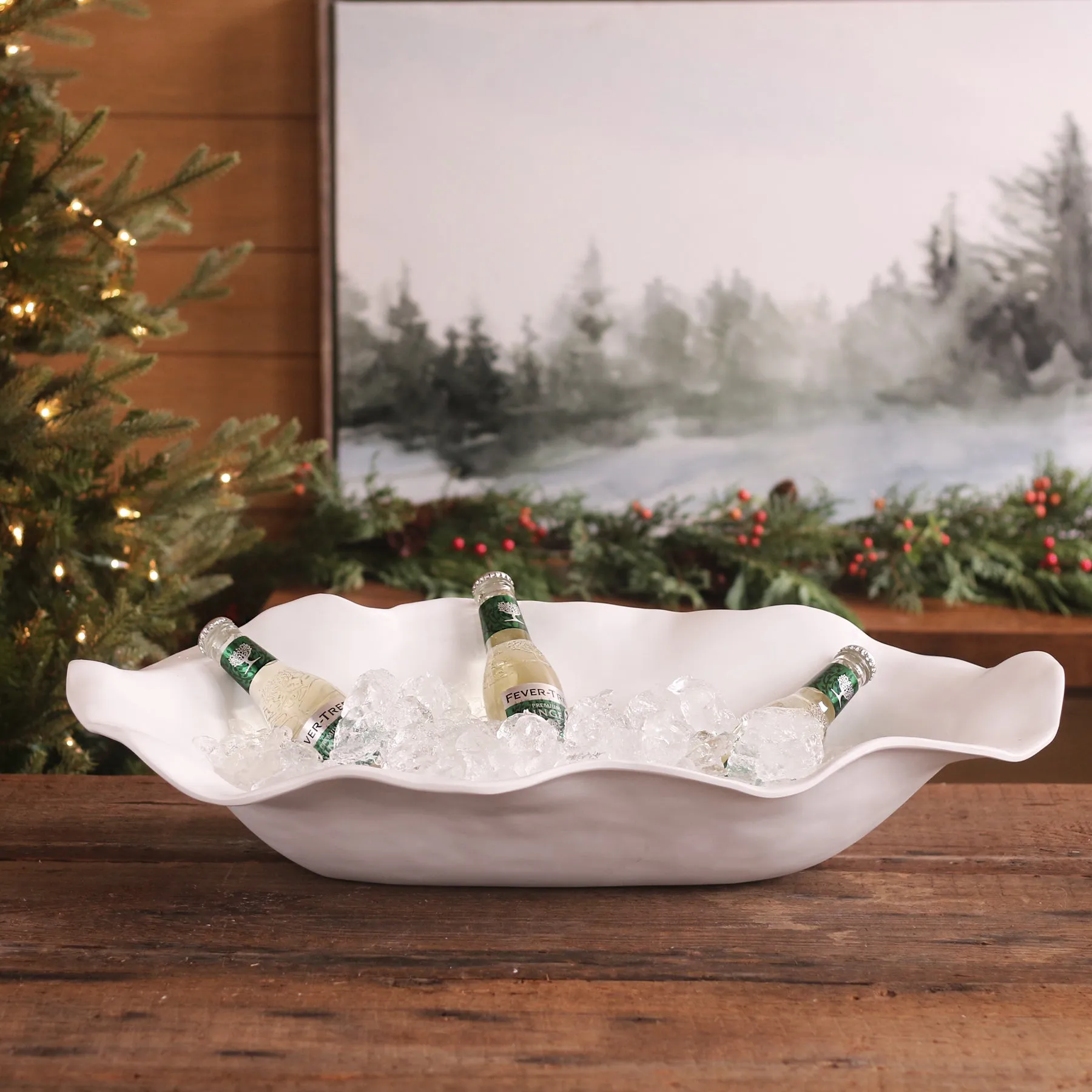 VIDA Nube Extra Large Oval Centerpiece (White)