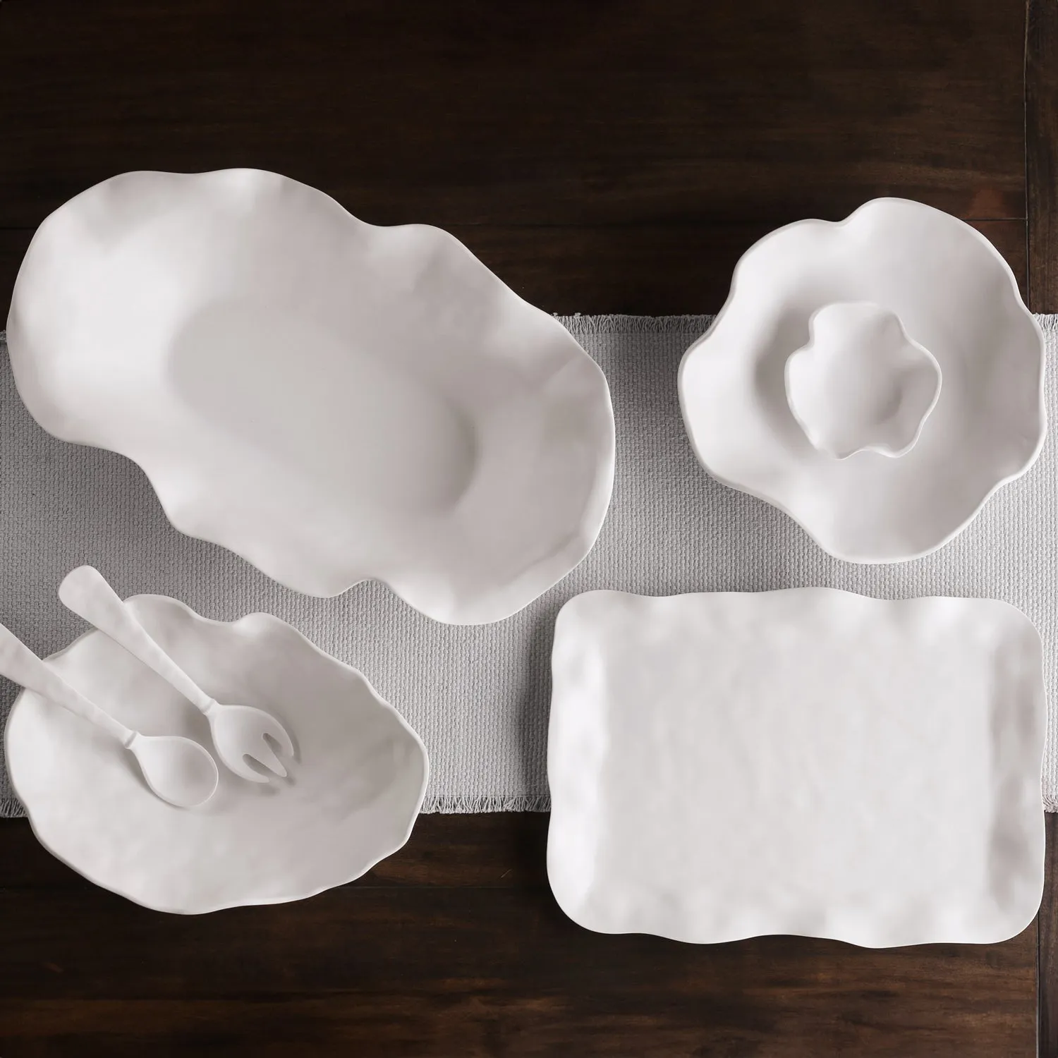 VIDA Nube Extra Large Oval Centerpiece (White)