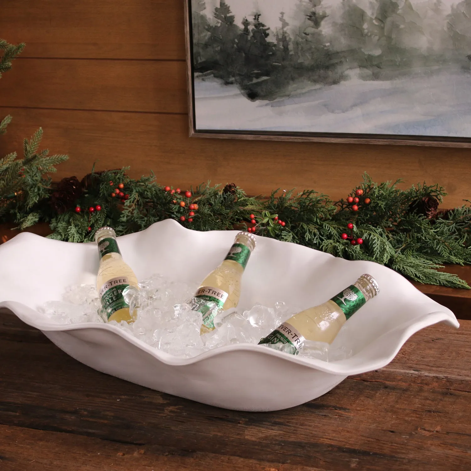 VIDA Nube Extra Large Oval Centerpiece (White)