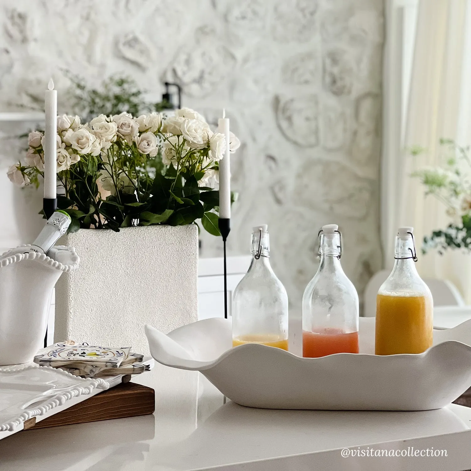 VIDA Nube Extra Large Oval Centerpiece (White)