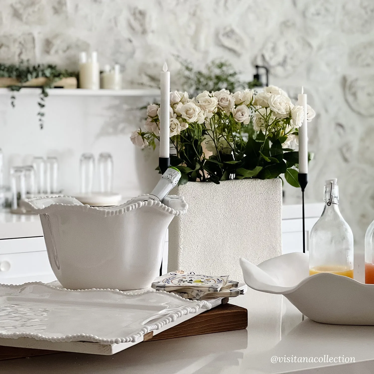VIDA Nube Extra Large Oval Centerpiece (White)