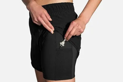 W Brooks Chaser 5" 2 in 1 Short