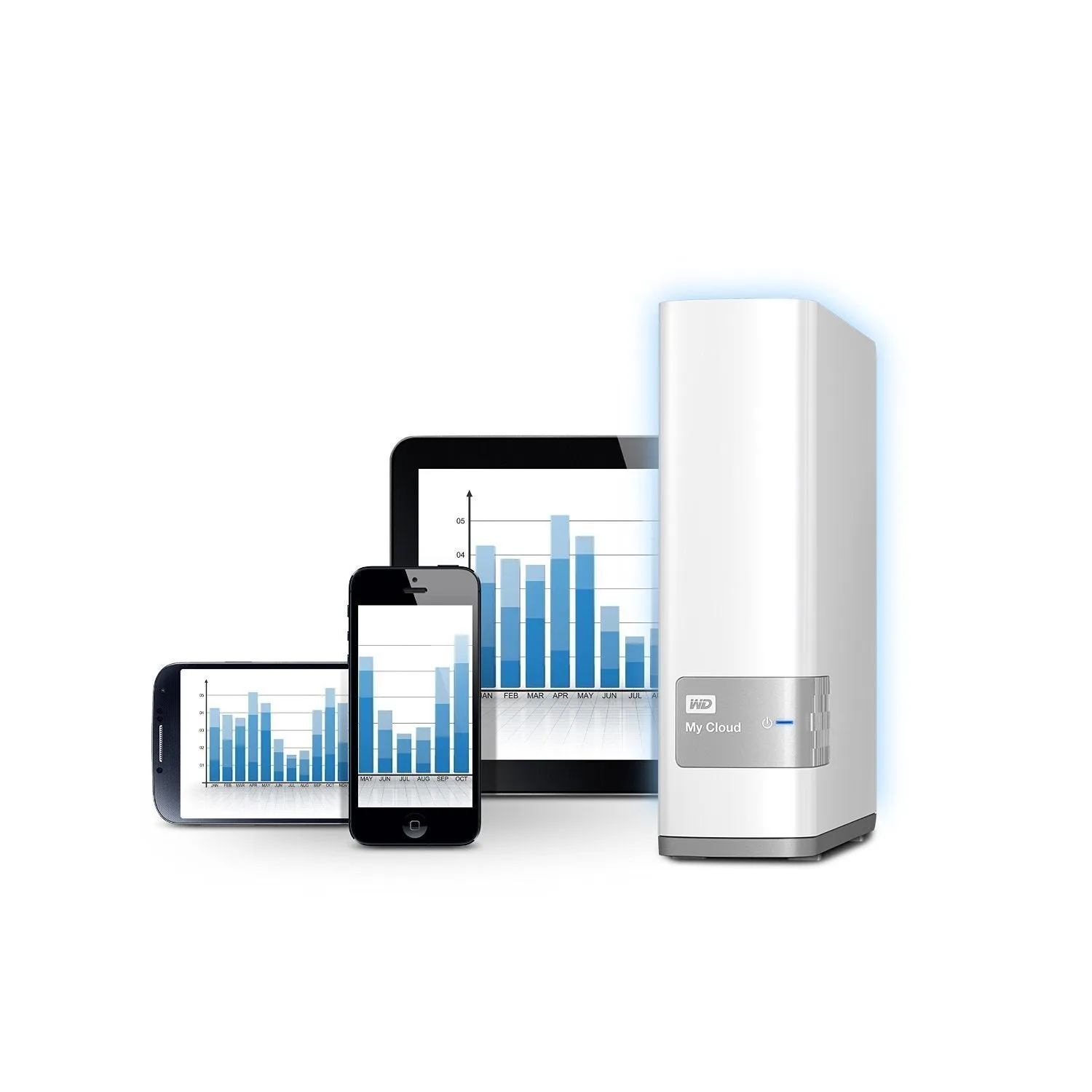 WD 3TB My Cloud Personal Network Attached Storage - NAS - WDBCTL0030HWT-NESN