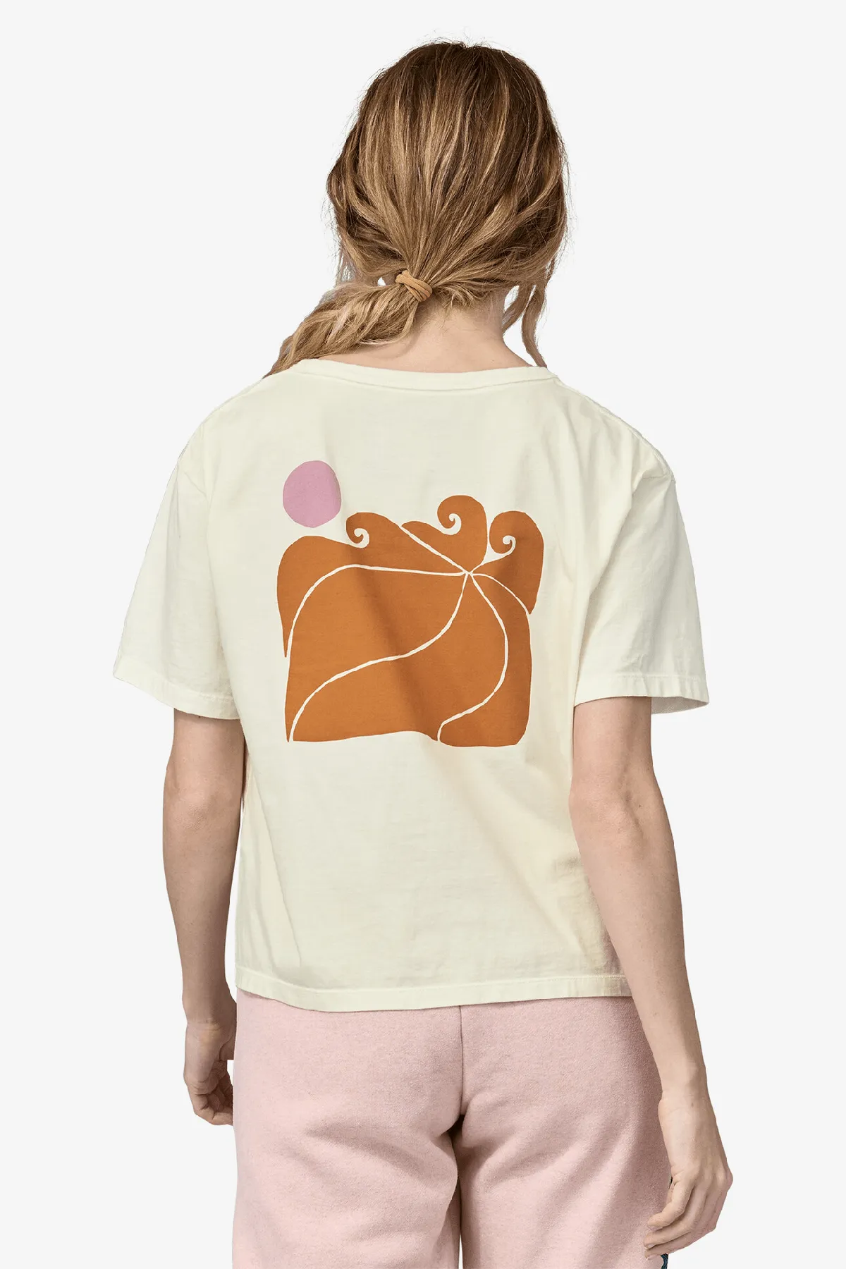 W's Sunrise Rollers Organic Easy Cut Tee - Birch White