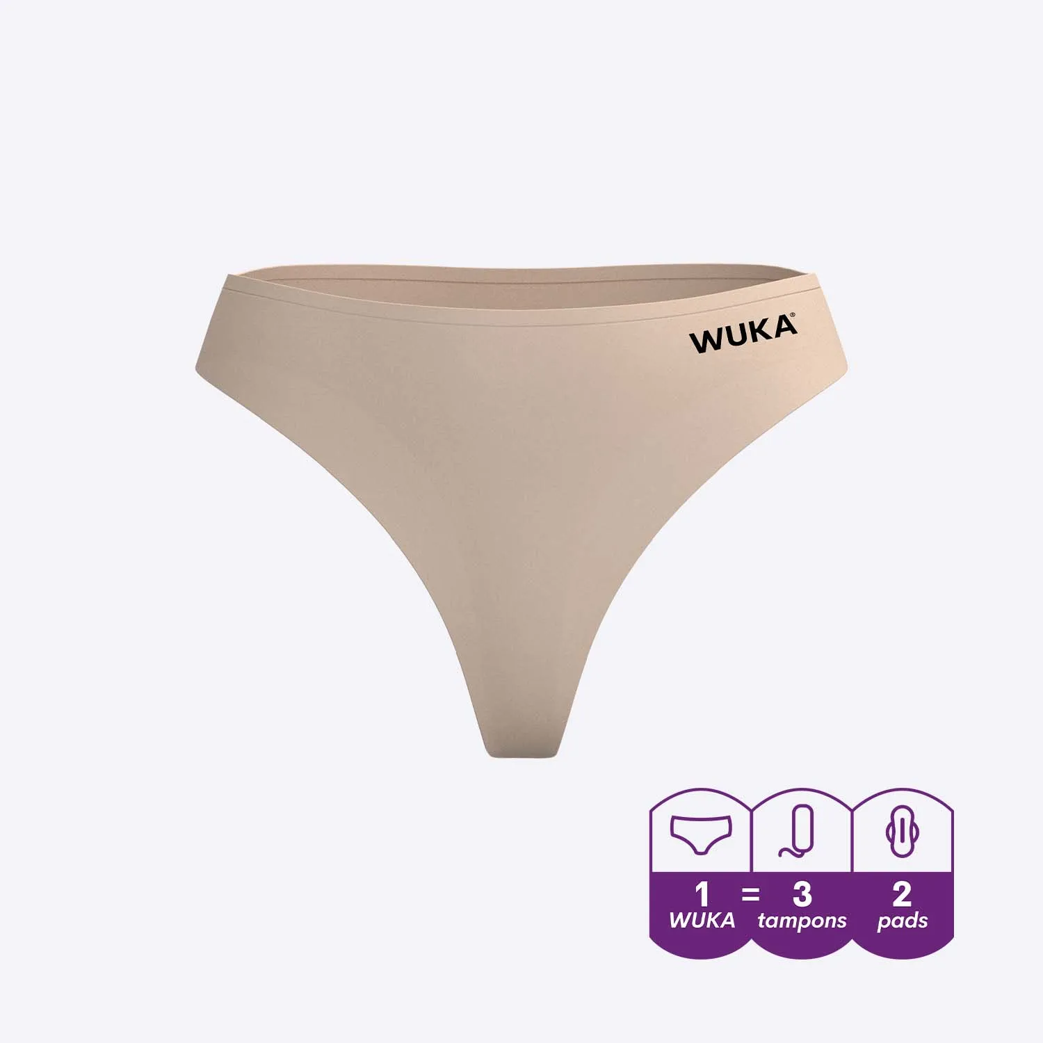 WUKA Stretch Thong - Light Nude