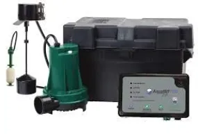 Zoeller 508-0014 Aquanot® Fit 12-volt DC Battery Back-up Sump Pump System with Built-in Wi-Fi for Z Control Connectivity